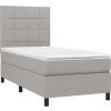 Box spring postel s matrací 80x200 cm textil [3141734] (Barva Krémová)