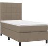 Box spring postel s matrací 80x200 cm textil [3141734] (Barva Krémová)