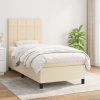 Box spring postel s matrací 80x200 cm textil [3141734] (Barva Krémová)