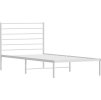 Kovový rám postele s čelem 100 x 190 cm [352362] (Barva Bílá)