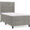 Box spring postel s matrací 90x190 cm samet [3132592] (Barva Tmavě šedá)