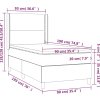 Box spring postel s matrací 90x190 cm samet [3132592] (Barva Tmavě šedá)