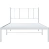 Kovový rám postele s čelem 100 x 190 cm [352523] (Barva Bílá)
