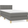 Box spring postel s matrací 90x190 cm textil [3140578] (Barva Tmavě šedá)