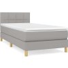 Box spring postel s matrací 90x190 cm textil [3140578] (Barva Tmavě šedá)