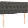Box spring postel s matrací 90x190 cm samet [3141456] (Barva Tmavě šedá)
