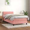 Box spring postel s matrací 90x190 cm samet [3141456] (Barva Tmavě šedá)