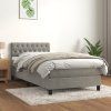 Box spring postel s matrací 90x190 cm samet [3141456] (Barva Tmavě šedá)