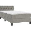 Box spring postel s matrací 90x190 cm samet [3141456] (Barva Tmavě šedá)