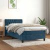 Box spring postel s matrací 90x190 cm samet [3141456] (Barva Tmavě šedá)