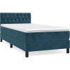 Box spring postel s matrací 90x190 cm samet [3141456] (Barva Tmavě šedá)