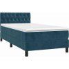 Box spring postel s matrací 90x190 cm samet [3141456] (Barva Tmavě šedá)