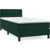 Box spring postel s matrací 90x190 cm samet [3141456] (Barva Tmavě šedá)