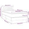 Box spring postel s matrací 90x190 cm samet [3141456] (Barva Tmavě šedá)