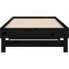 Výsuvná postel 2x (90 x 190) cm masivní borovice [823393] (Barva Černá)
