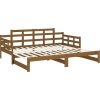 Výsuvná postel masivní borovice 2x (80 x 200) cm [820350] (Barva medová hnědá)