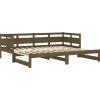 Výsuvná postel masivní borovice 2x (90 x 190) cm [820325] (Barva medová hnědá)