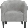 Klubové křeslo samet [356441] (Barva Světle šedá)