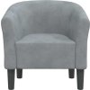 Klubové křeslo samet [356441] (Barva Světle šedá)