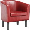 Klubové křeslo umělá kůže [356489] (Barva vínová červená)