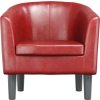 Klubové křeslo umělá kůže [356489] (Barva vínová červená)