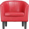 Klubové křeslo umělá kůže [356489] (Barva vínová červená)