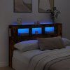 Čelo postele s LED 160x18,5x103,5 cm kompozitní dřevo [837352] (Barva Černá)