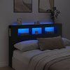 Čelo postele s LED 160x18,5x103,5 cm kompozitní dřevo [837352] (Barva Černá)