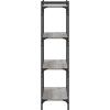 Knihovna se 4 policemi 80x30x120 cm kompozitní dřevo [837675] (Barva Šedá sonoma)