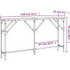 Konzolový stolek 140 x 23 x 75 cm kompozitní dřevo [837773] (Barva dub sonoma)