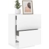 Noční stolek s LED osvětlením kompozitní dřevo [836735] (Barva Bílá)