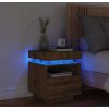 Noční stolek s LED osvětlením 40 x 39 x 48,5 cm [836794] (Barva Šedá sonoma)