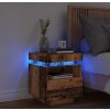 Noční stolek s LED osvětlením 40 x 39 x 48,5 cm [836794] (Barva Šedá sonoma)