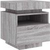 Noční stolek s LED osvětlením 40 x 39 x 48,5 cm [836794] (Barva Šedá sonoma)