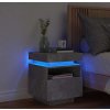 Noční stolek s LED osvětlením 40 x 39 x 48,5 cm [836794] (Barva Šedá sonoma)