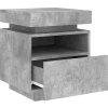 Noční stolek s LED osvětlením 40 x 39 x 48,5 cm [836794] (Barva Šedá sonoma)