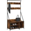 Stojan na oblečení s prostorem pro obuv 100x41x184 cm [837868] (Barva dub sonoma)