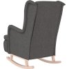 Houpací křeslo s nohami z kaučukovníkového dřeva textil [329406] (Barva Tmavě šedá)