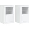 Odkládací skříňky s LED osvětlením 2 ks kompozit [836631] (Barva Bílá)