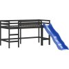 Dětská patrová postel s věží 80 x 200 cm borovice [3207094] (Barva Bílo-modrá)