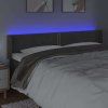 Čelo postele s LED 163 x 16 x 78/88 cm samet [3123150] (Barva Světle šedá)