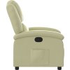 Polohovací křeslo pravá kůže [371791] (Barva Krémová)