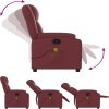 Masážní polohovací křeslo umělá kůže [373535] (Barva Cappuccino)