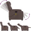 Masážní polohovací křeslo umělá kůže [373535] (Barva Cappuccino)