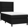 Box spring postel s matrací a LED 80x200 cm textil [3138191] (Barva Černá)