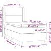 Box spring postel s matrací a LED 80x200 cm textil [3138191] (Barva Černá)