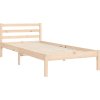 Rám postele s čelem Single masivní dřevo [3194667] (Barva Bílá)