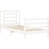 Rám postele s čelem Single masivní dřevo [3194667] (Barva Bílá)