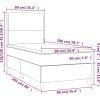 Box spring postel s matrací 90x200 cm textil [3142230] (Barva Krémová)