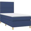 Box spring postel s matrací 90x200 cm textil [3142230] (Barva Krémová)
